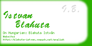 istvan blahuta business card